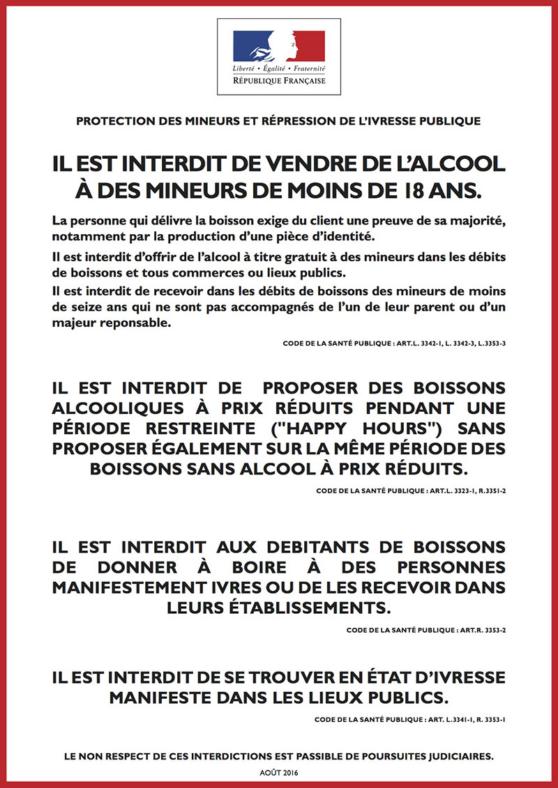 On ne peut vendre ou servir des boissons alcoolisées à un mineur